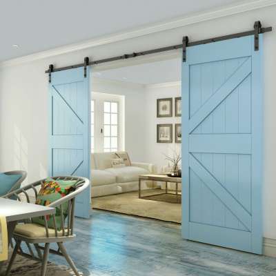 interior colored painting sliding barn doors