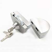 Zinc Alloy Single Lock With 3 Keys Central Lock For Glass Door