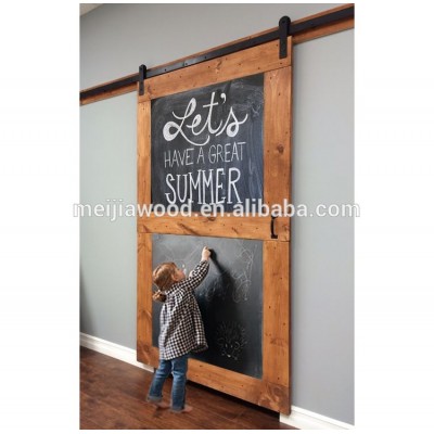 interior solid wooden chalkboard cheap  sliding barn door